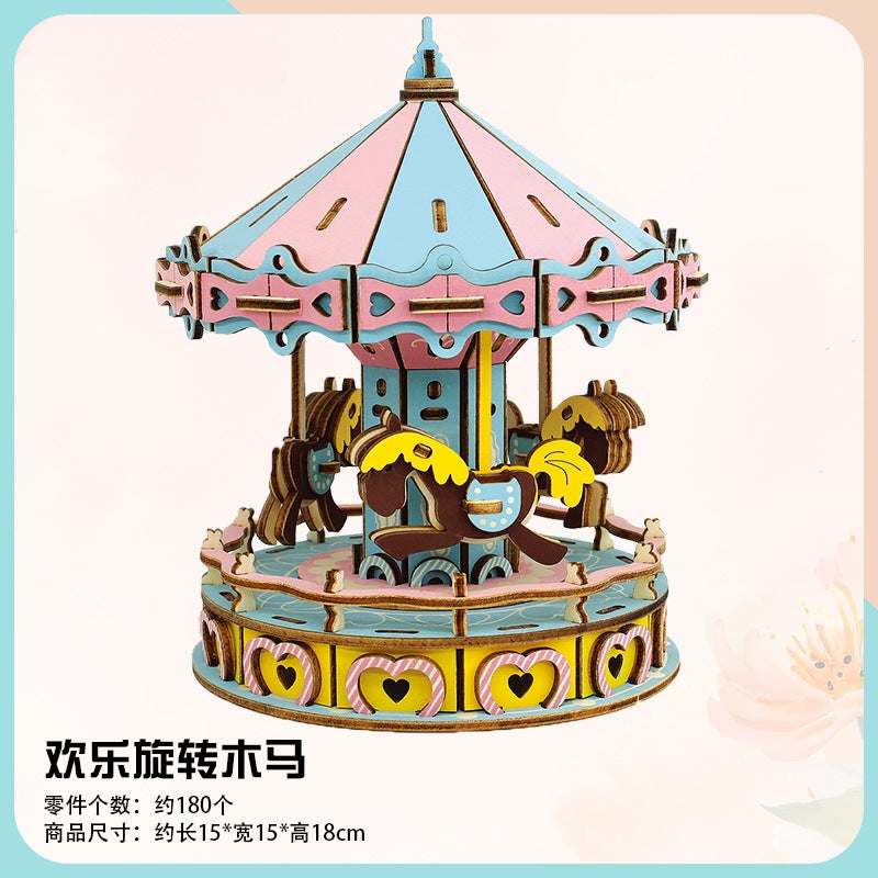 Wooden Boat Diy Assembled Model 3D Puzzle Children'S Handmade Entrepreneurial Puzzle Building Blocks Toys - Image 1